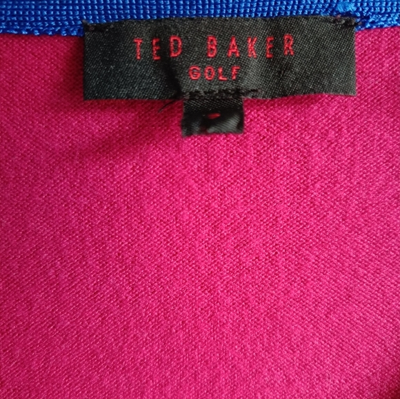 7/3XL⛳Ted Baker Golf Men's Knit V-Neck Vibrant Pink Sweater - Picture 8 of 10